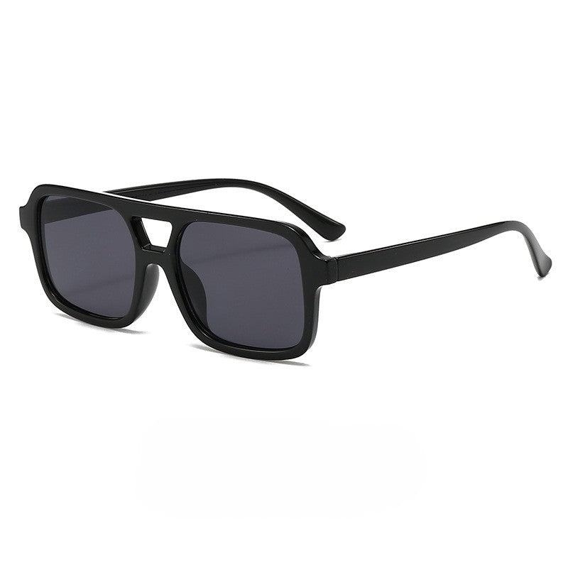 Oversized Square Frame Retro Sunglasses - Color_01
