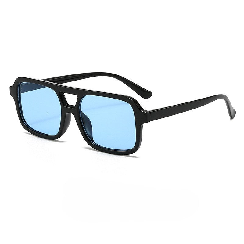 Oversized Square Frame Retro Sunglasses - Color_02