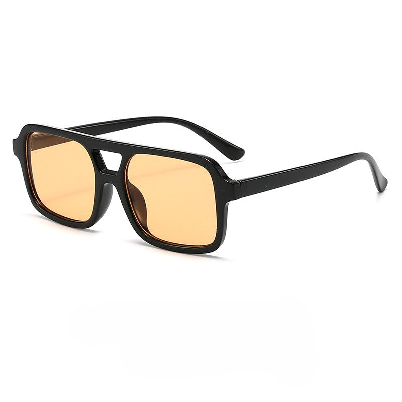 Oversized Square Frame Retro Sunglasses - Color_09