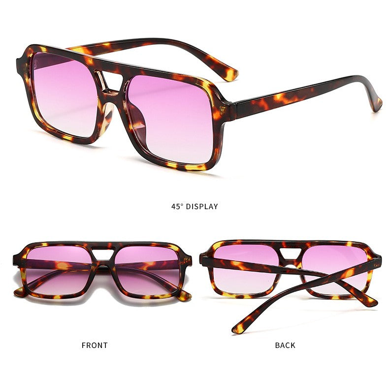 Oversized Square Frame Retro Sunglasses - view 1