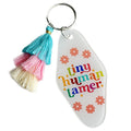Teacher Quote Acrylic Tassel Keychain - Color_1
