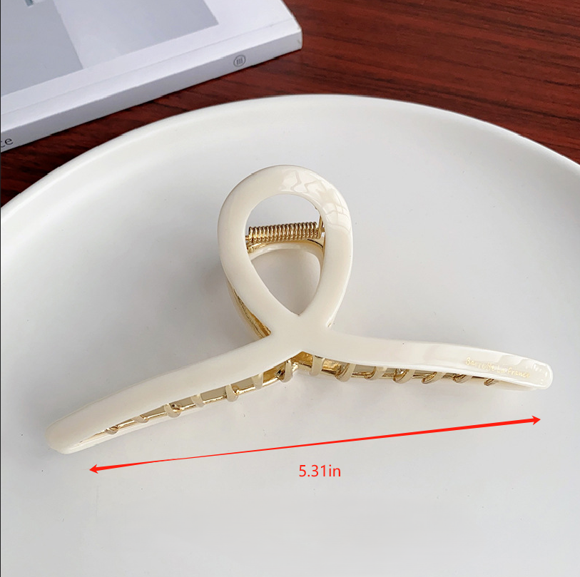 Oversized Crossover Hair Claw Clip - Cross_XL