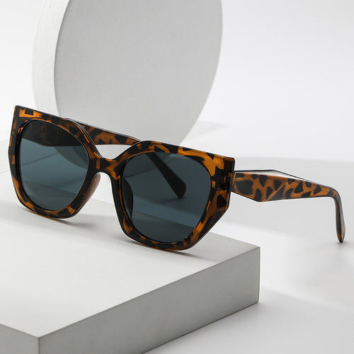 Angular Polygon Oversized Cat Eye Sunglasses