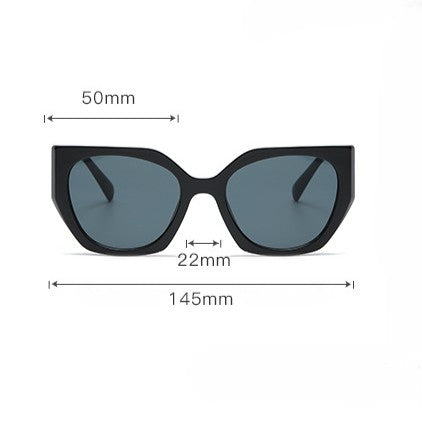 Angular Polygon Oversized Cat Eye Sunglasses - view 1