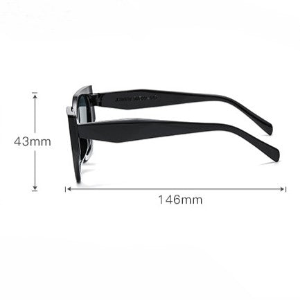 Angular Polygon Oversized Cat Eye Sunglasses - view 2