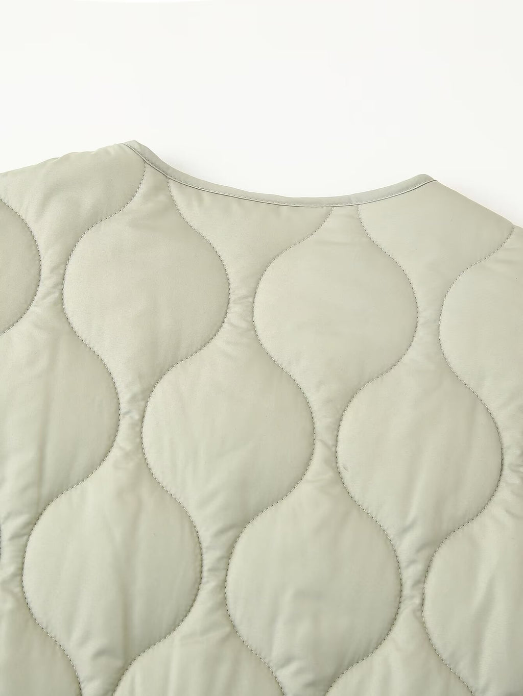 Onion Quilted Collarless Zip Jacket - Green - 6