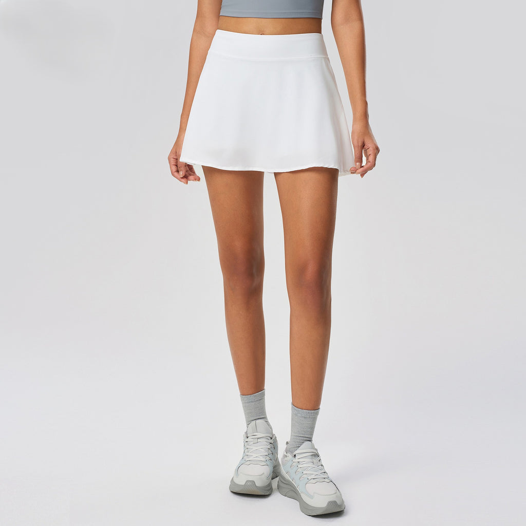 Lined A Line Active Tennis Skirt - White