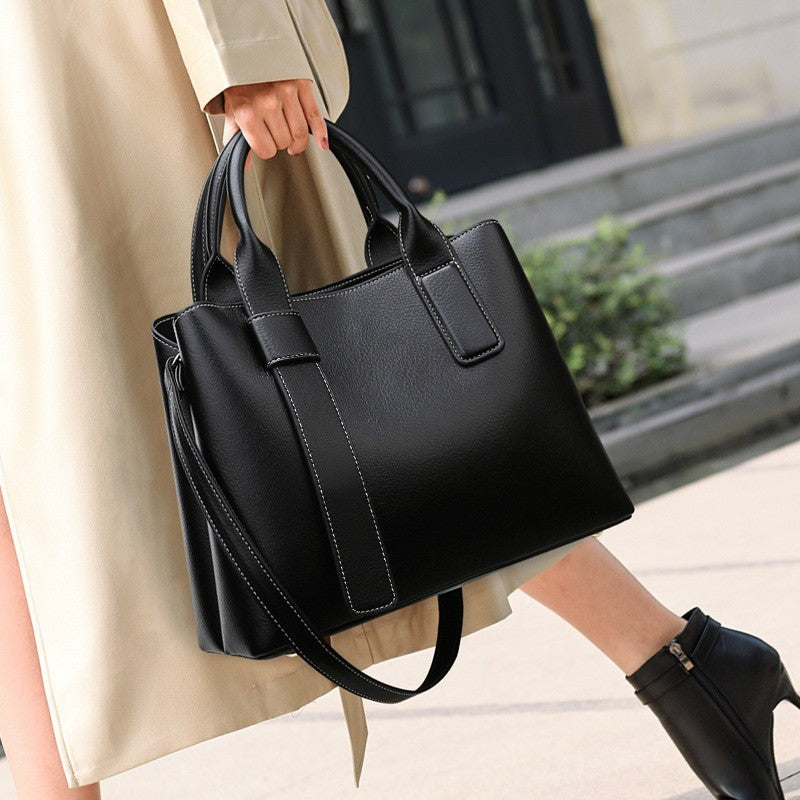 Structured Top Handle Satchel with Crossbody Strap