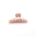 Marbled Resin French Hair Claw Clip - Pink