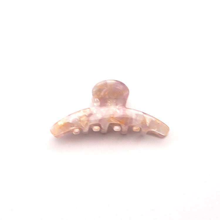 Marbled Resin French Hair Claw Clip - Pink