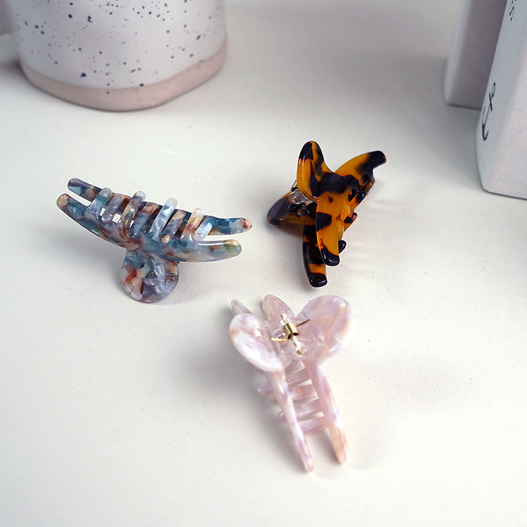 Marbled Resin French Hair Claw Clip - view 1