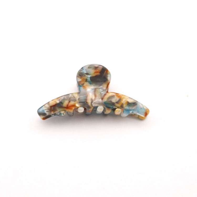 Marbled Resin French Hair Claw Clip - multi