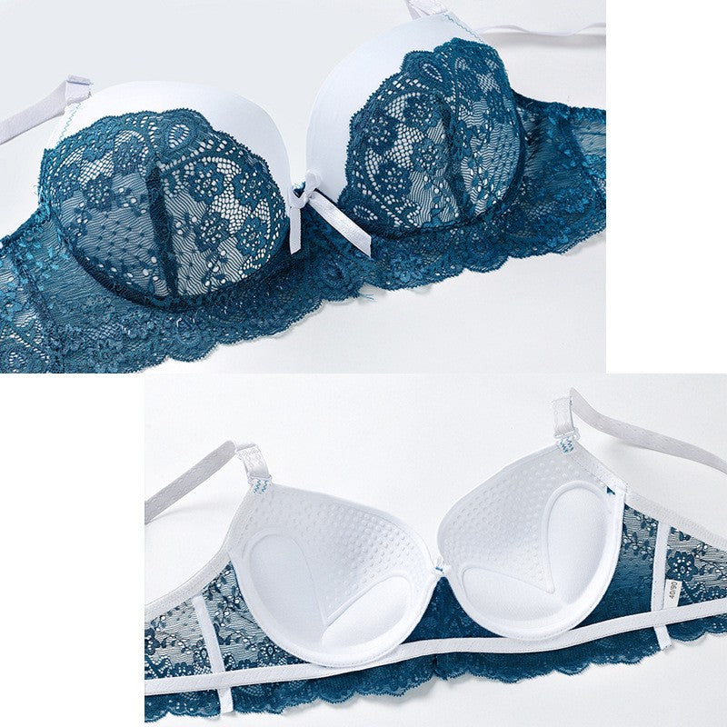 Floral Lace Push Up Underwire Balconette Bra