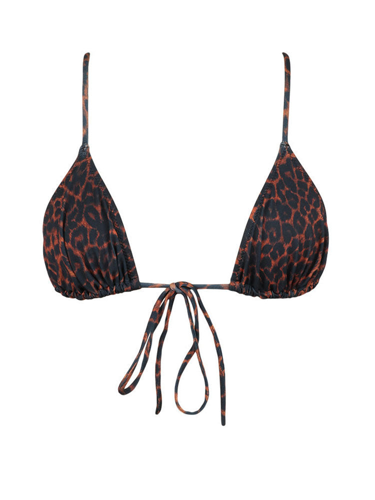 Triangle Top High Cut String Bikini Set - view 2