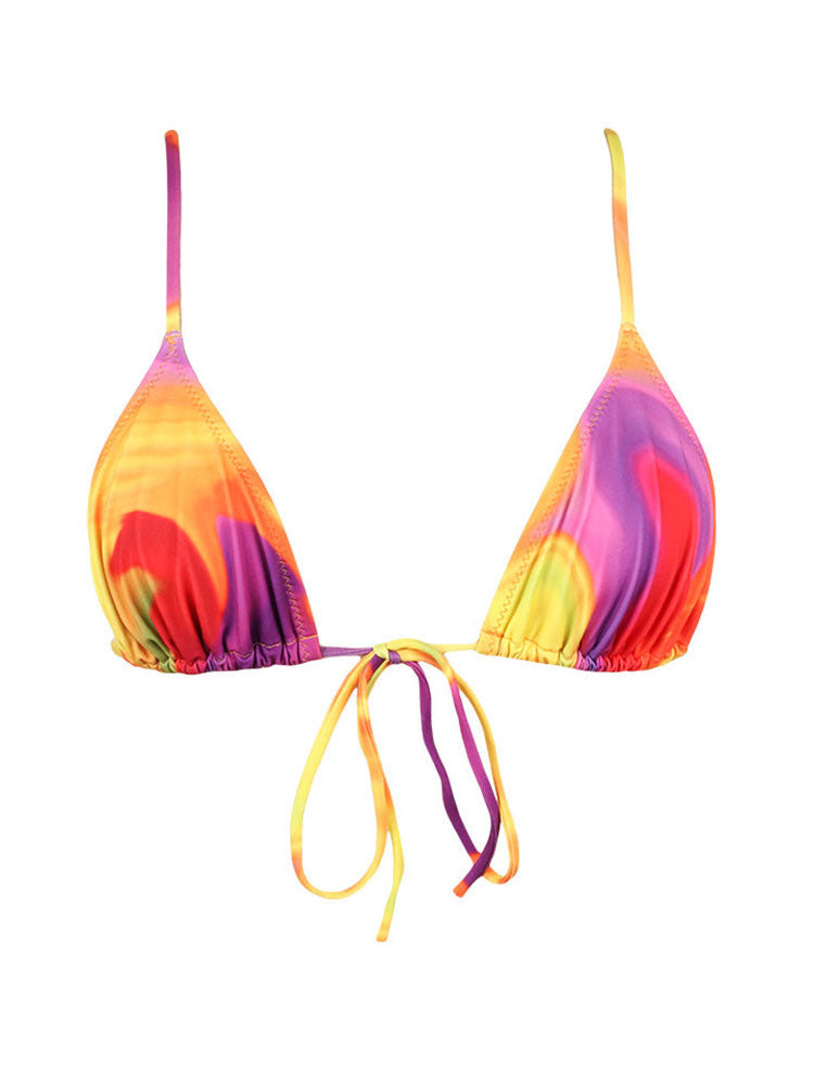 Triangle Top High Cut String Bikini Set - view 4