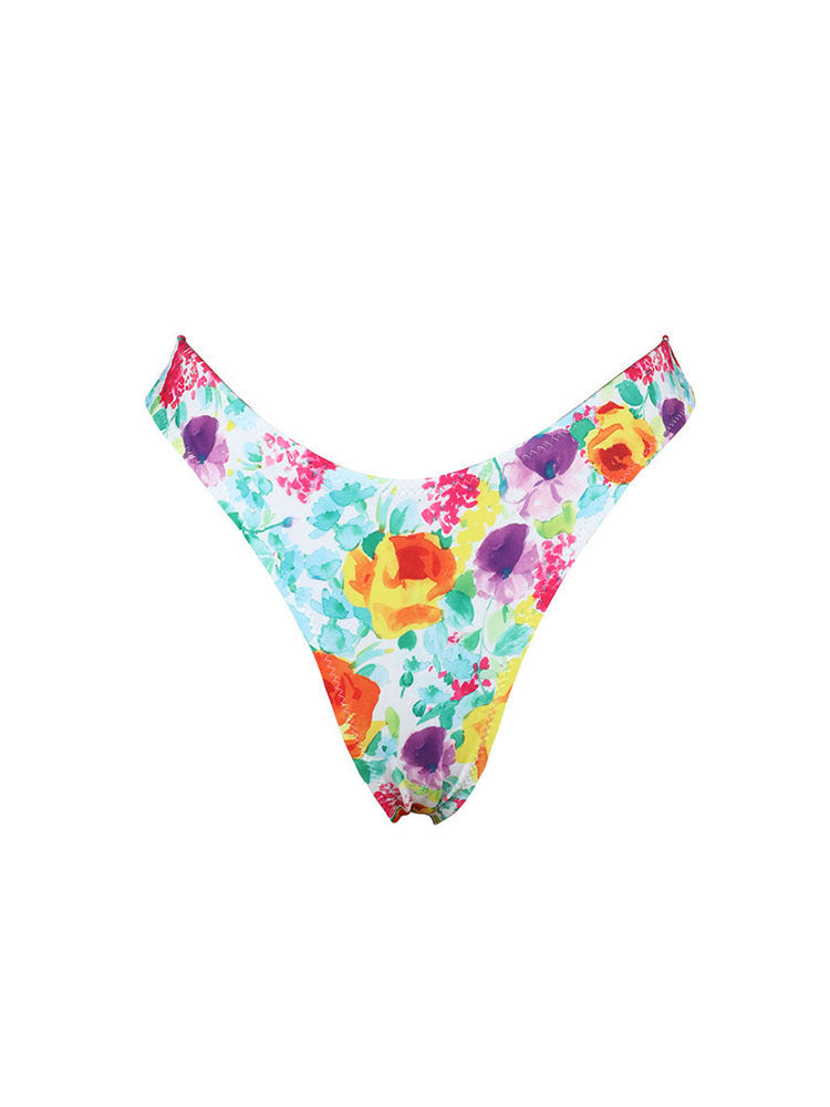 Triangle Top High Cut String Bikini Set - view 7