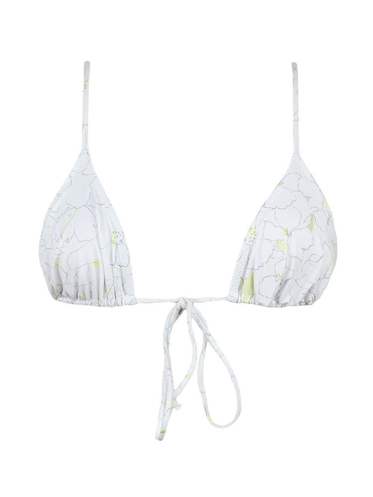 Triangle Top High Cut String Bikini Set - view 8
