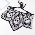Crochet Skull and Web Triangle Bandana - C1