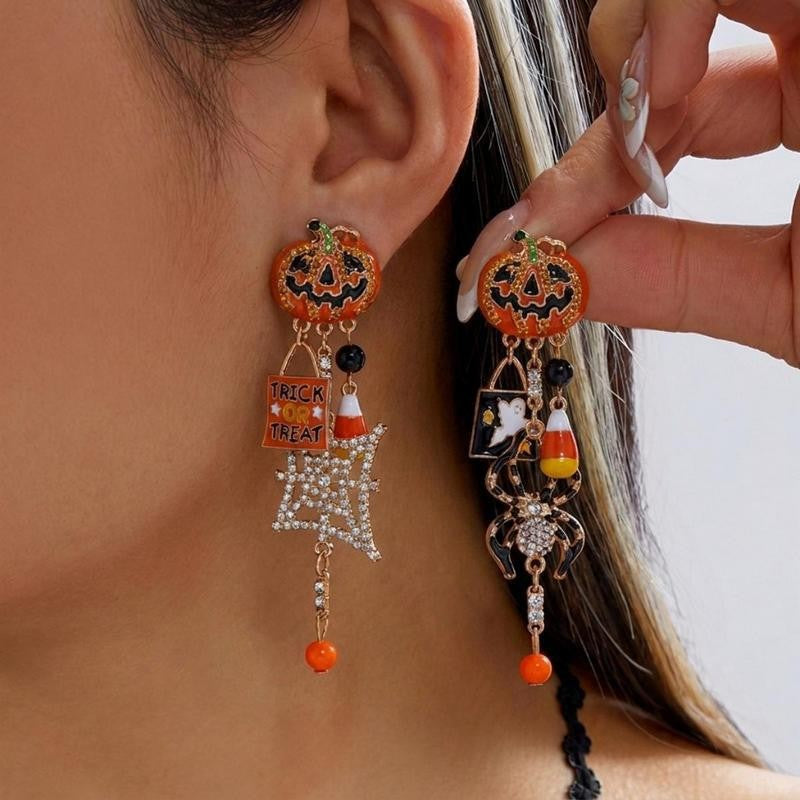 Trick Or Treat Charm Dangle Earrings - Color_03