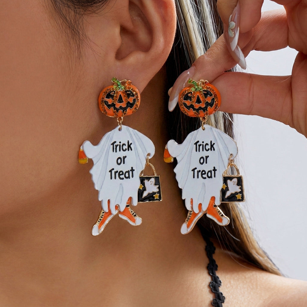 Trick Or Treat Charm Dangle Earrings - Color_04