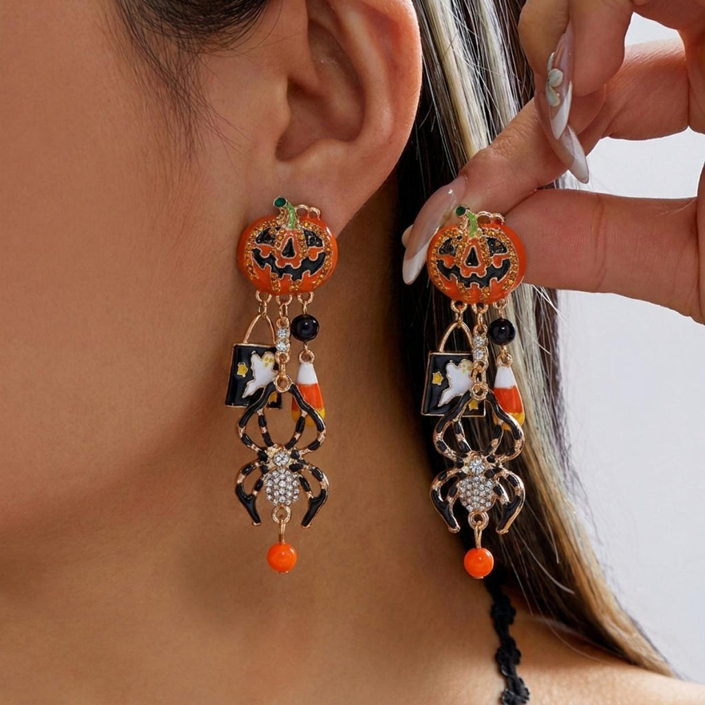 Trick Or Treat Charm Dangle Earrings - Color_06