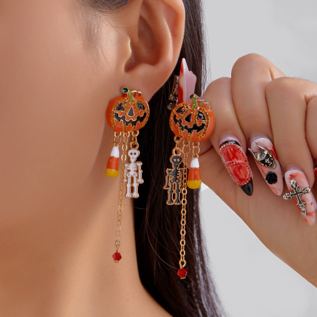 Trick Or Treat Charm Dangle Earrings - Color_07