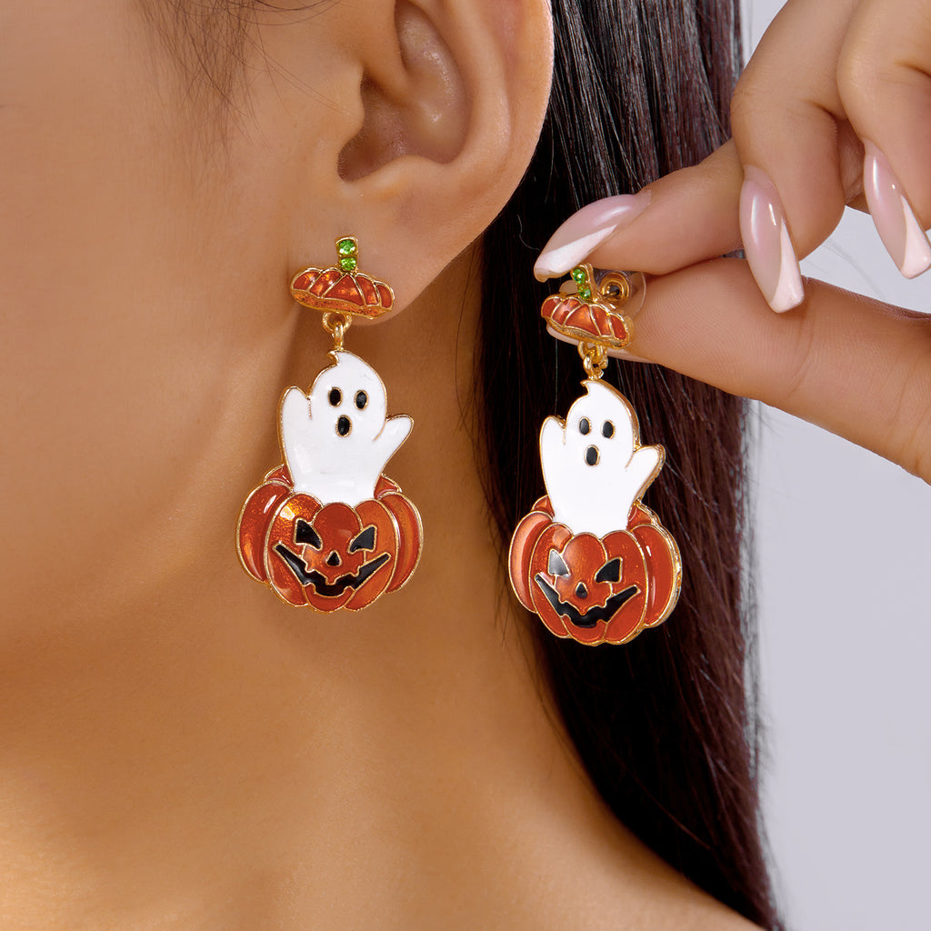 Trick Or Treat Charm Dangle Earrings - Color_10
