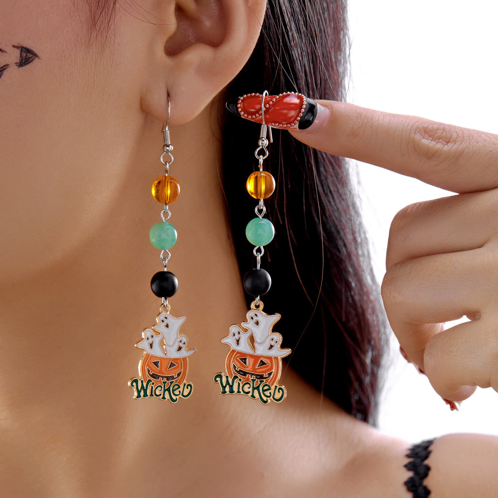 Trick Or Treat Charm Dangle Earrings - Color_11