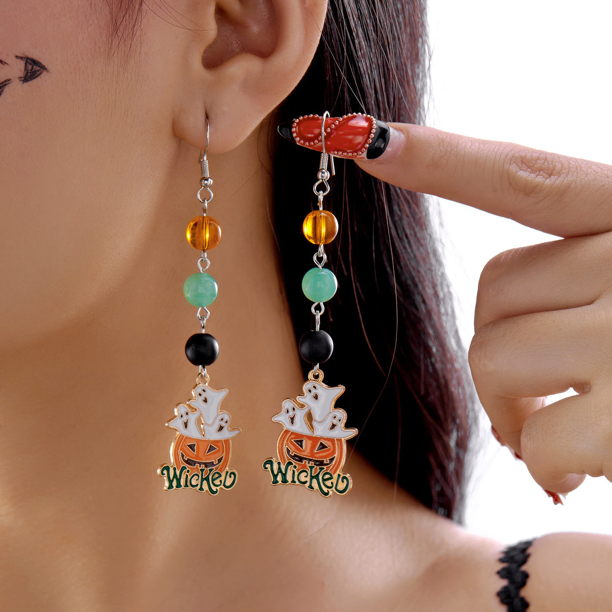 Trick Or Treat Charm Dangle Earrings - Color_11