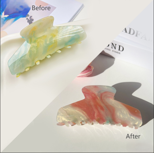 Large Arch Color Change Claw Clip - Yellow