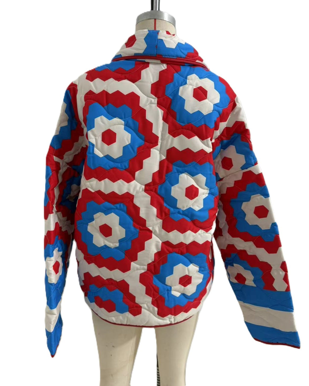 Boho Granny Square Quilted Open Jacket - Color - 2