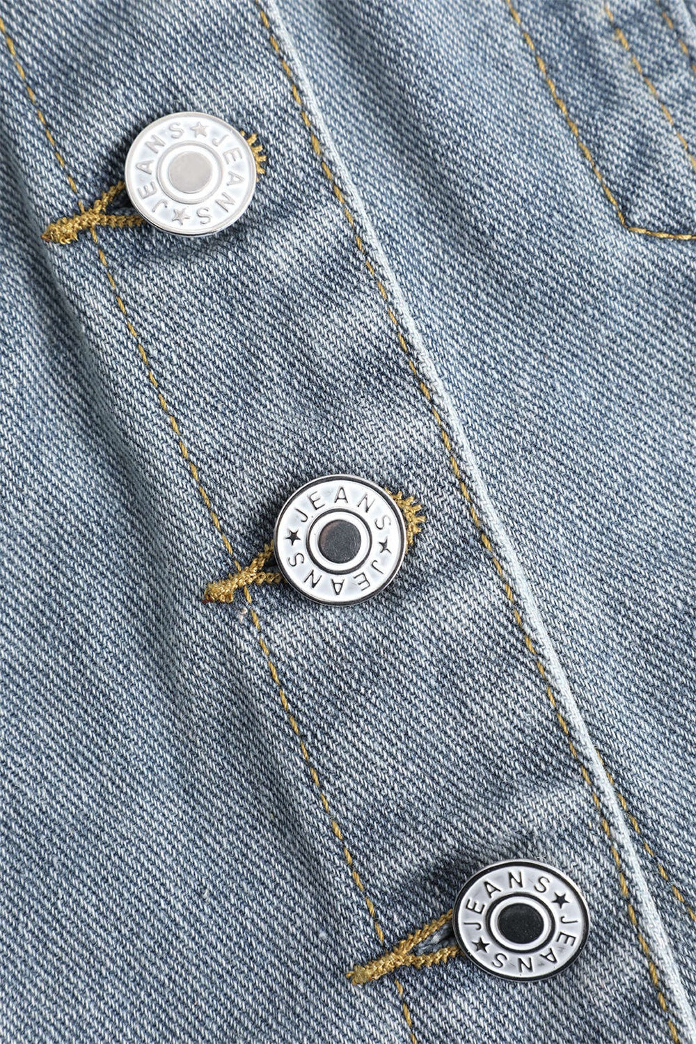 Button Front Denim Corset Bandeau Top - view 10