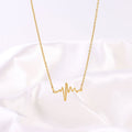 Heartbeat Line Pendant Chain Necklace - ECG