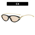 Slim Oval Cat Eye Sunglasses - NO-4