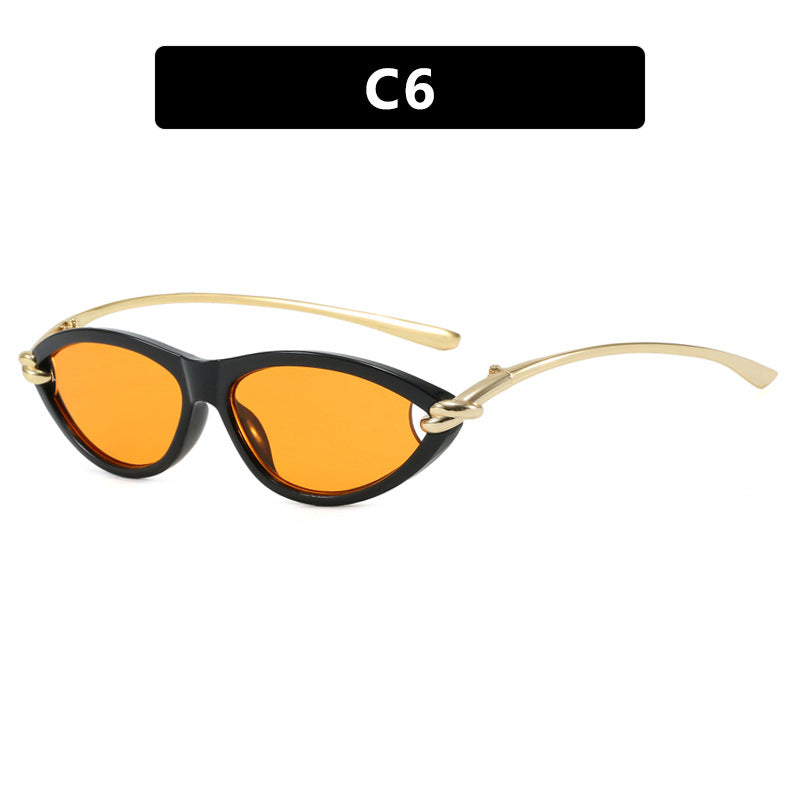 Slim Oval Cat Eye Sunglasses - NO-6