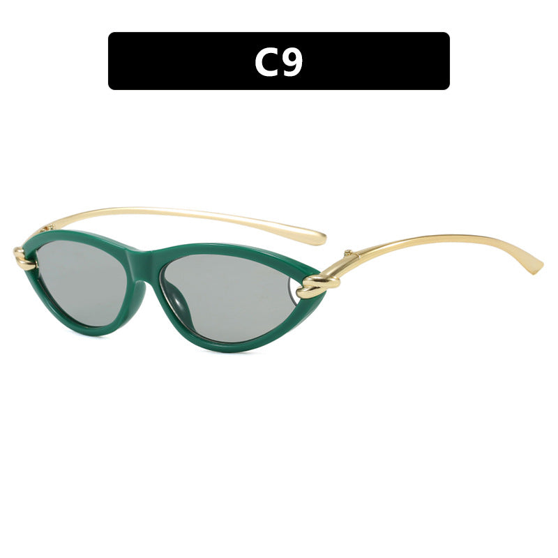 Slim Oval Cat Eye Sunglasses - NO-9