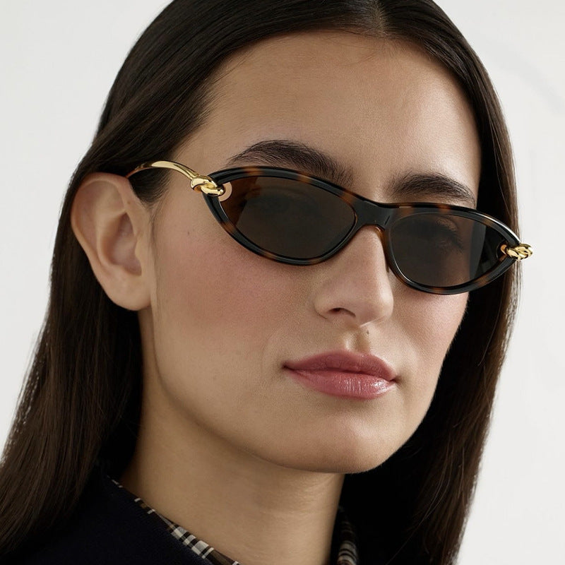 Slim Oval Cat Eye Sunglasses - view 1
