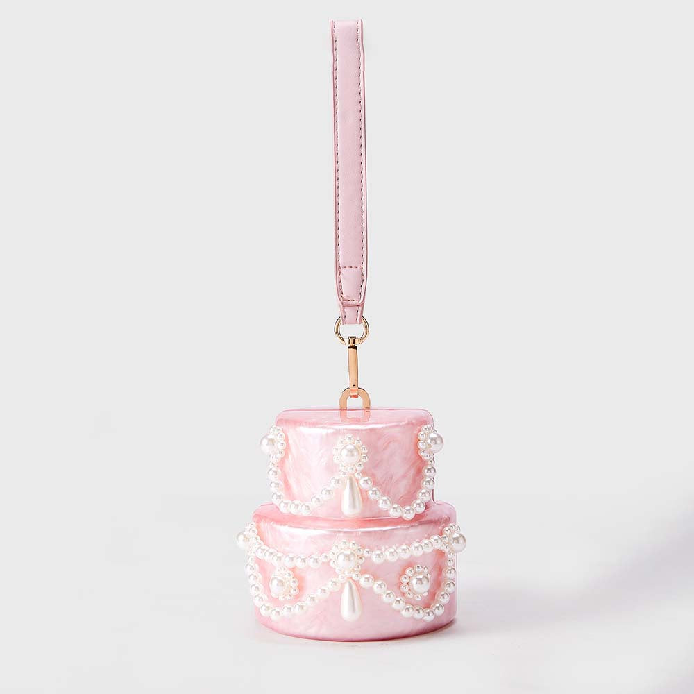 Sculpted Novelty Shape Mini Handbag - Cake_Pink