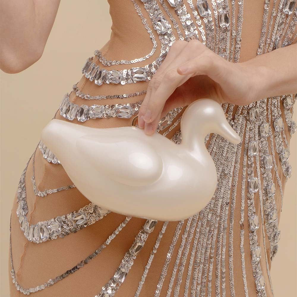Sculpted Novelty Shape Mini Handbag - Duck
