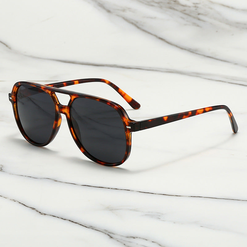 Polarized Square Aviator Sunglasses - Decor - 1