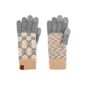 Nordic Pattern Touchscreen Winter Knit Gloves - Daisy-B