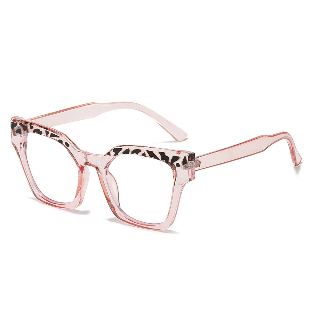Chunky Square Two Tone Eyeglass Frames - Pink