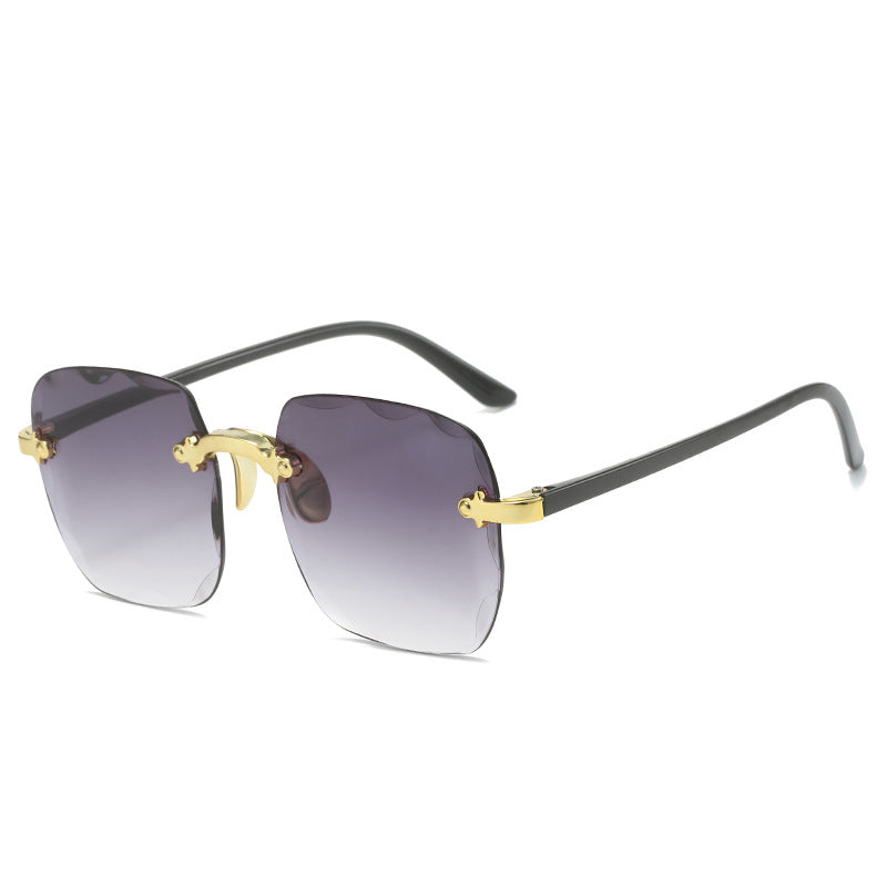 Rimless Square Gradient Lens Sunglasses - view 2