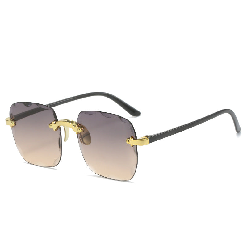 Rimless Square Gradient Lens Sunglasses - view 3