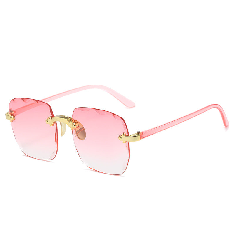 Rimless Square Gradient Lens Sunglasses - view 4