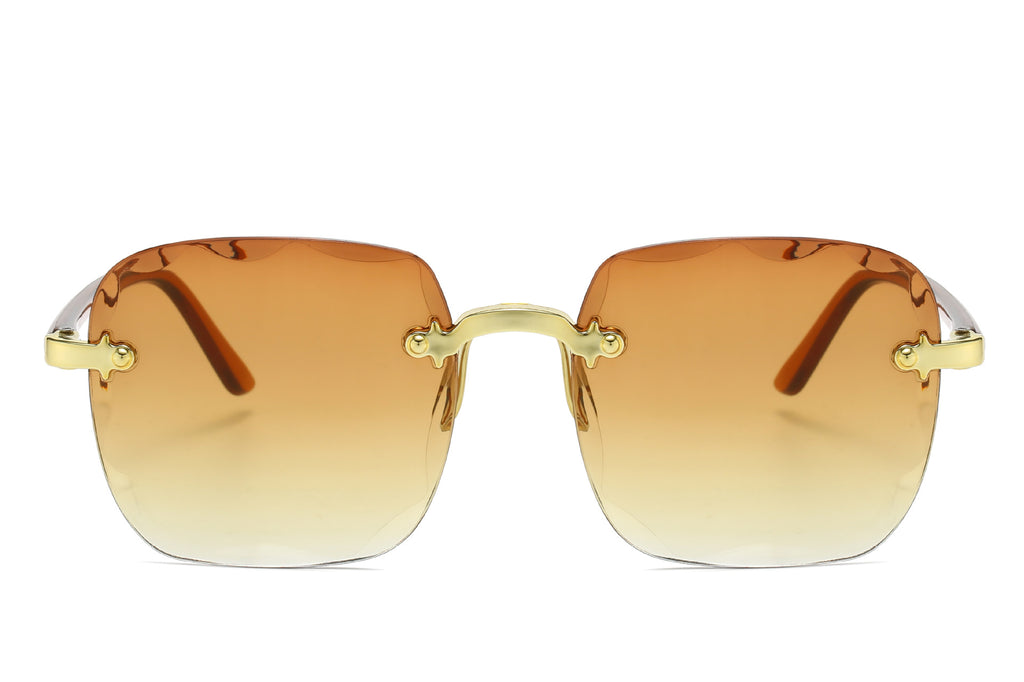 Rimless Square Gradient Lens Sunglasses - view 5