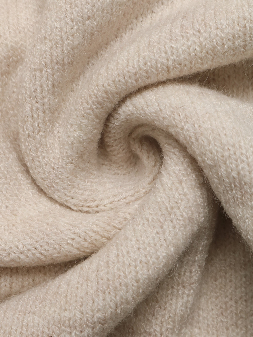 Wrap Front Tie Waist Knit Sweater - Apricot - 2