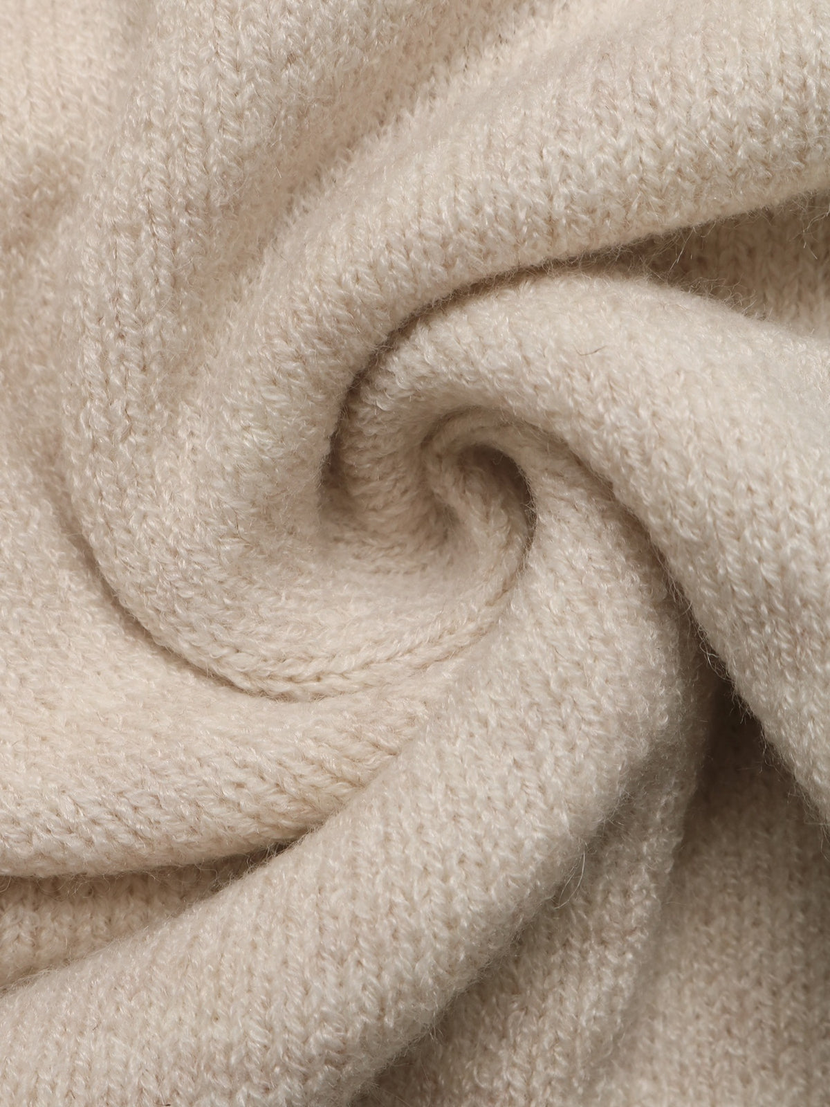 Wrap Front Tie Waist Knit Sweater - Apricot - 2