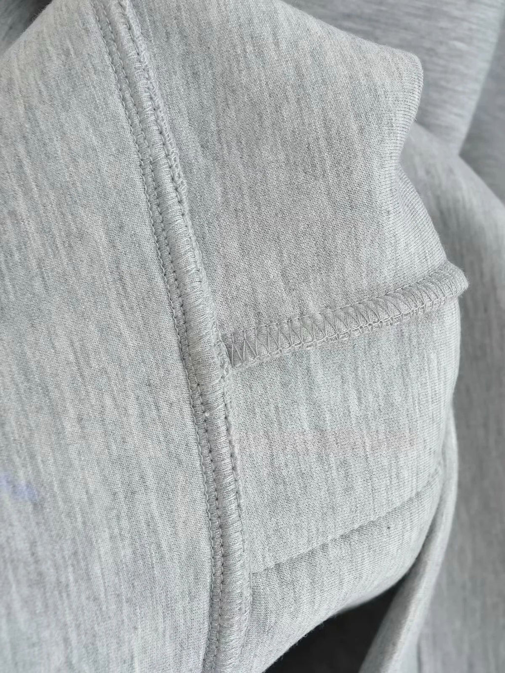 Brushed Fleece Zip Front Hooded Jacket - Grey - 4