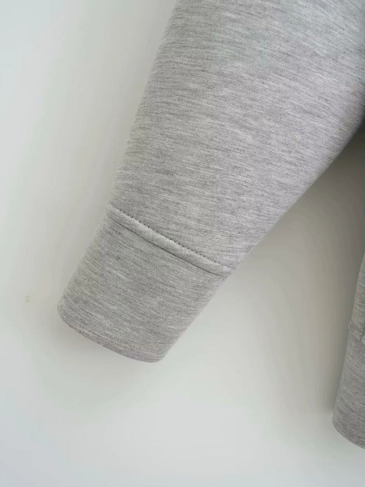 Brushed Fleece Zip Front Hooded Jacket - Grey - 6
